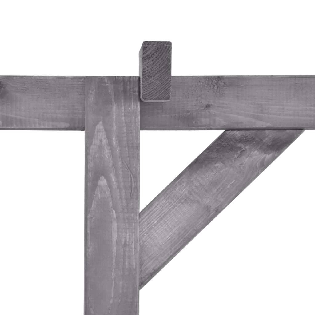 vidaXL Garten-Pergola Grau 200x40x205 cm Imprägniertes Kiefernholz