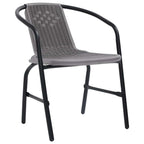 vidaXL Gartenstühle 2 Stk. Kunststoff Rattan-Optik und Stahl 110 kg