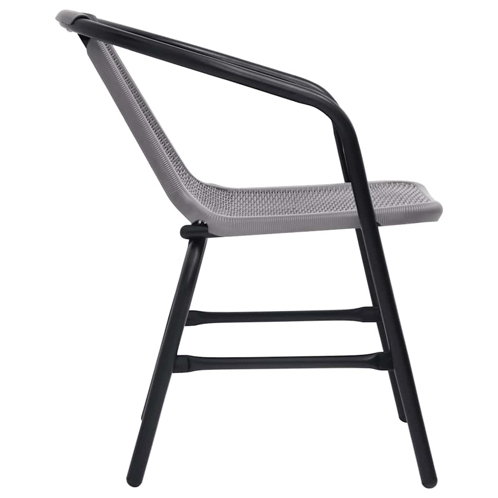 vidaXL Gartenstühle 2 Stk. Kunststoff Rattan-Optik und Stahl 110 kg
