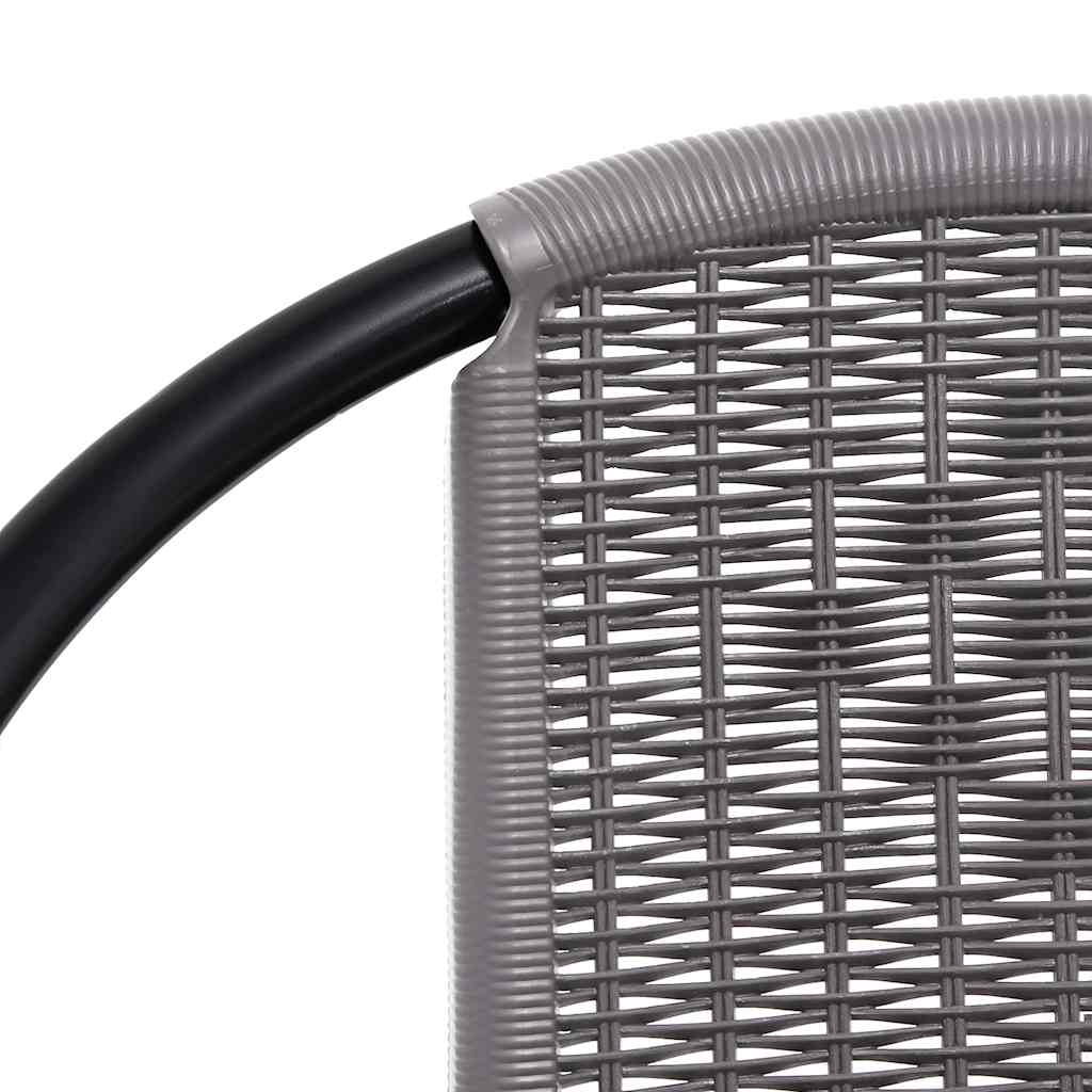 vidaXL Gartenstühle 2 Stk. Kunststoff Rattan-Optik und Stahl 110 kg