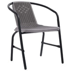vidaXL Gartenstühle 4 Stk. Kunststoff Rattan-Optik und Stahl 110 kg