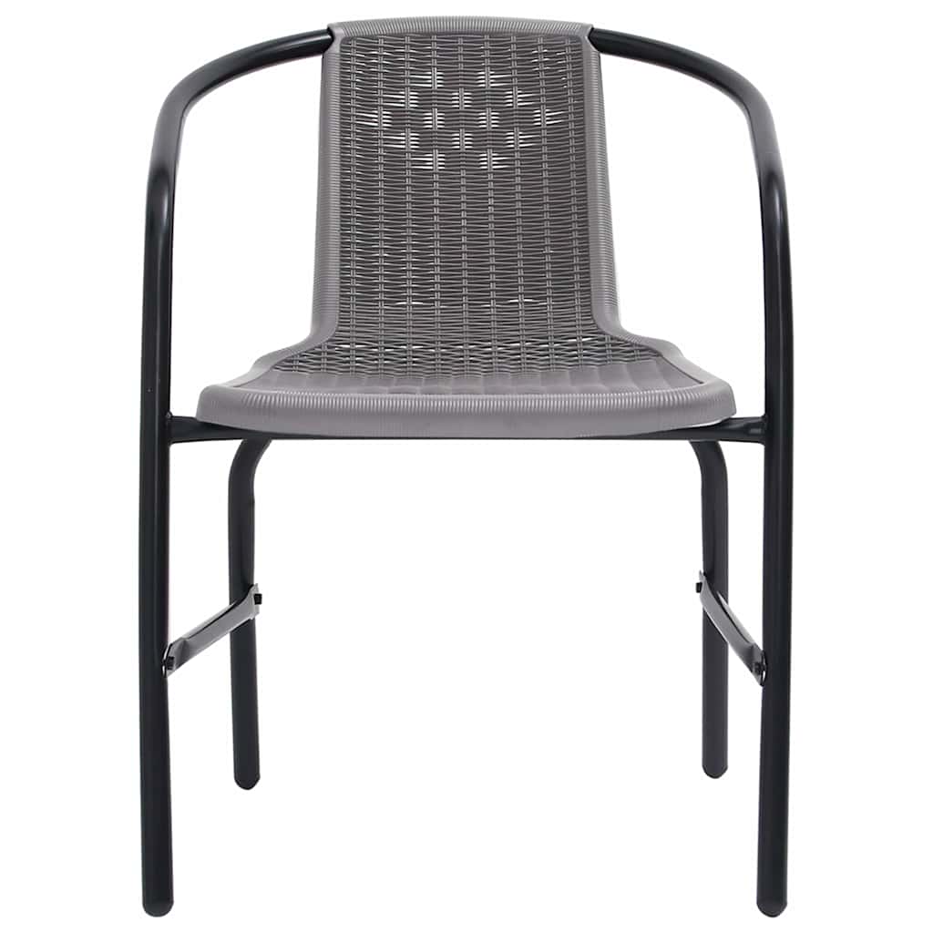 vidaXL Gartenstühle 4 Stk. Kunststoff Rattan-Optik und Stahl 110 kg