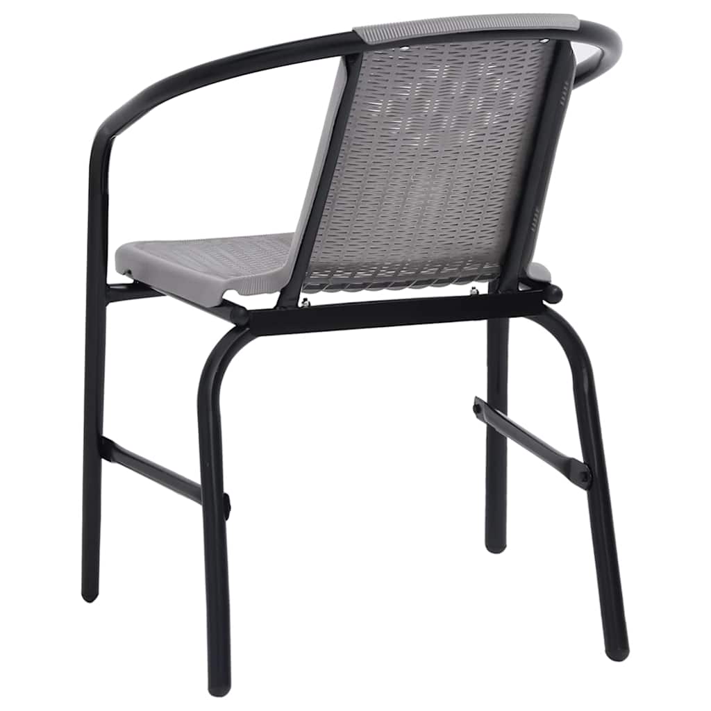 vidaXL Gartenstühle 4 Stk. Kunststoff Rattan-Optik und Stahl 110 kg
