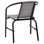 vidaXL Gartenstühle 4 Stk. Kunststoff Rattan-Optik und Stahl 110 kg