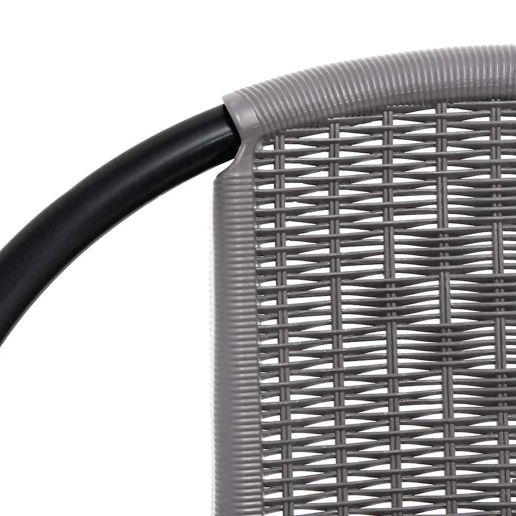 vidaXL Gartenstühle 4 Stk. Kunststoff Rattan-Optik und Stahl 110 kg