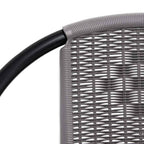 vidaXL Gartenstühle 4 Stk. Kunststoff Rattan-Optik und Stahl 110 kg