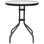 vidaXL Gartentisch Schwarz Ø60x70 cm Stahl