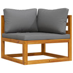 vidaXL Modular-Ecksofas 2 Stk. mit Auflagen Dunkelgrau