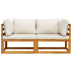 vidaXL Modulare Ecksofas 2 Stk. mit Auflagen Cremeweiß