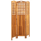 vidaXL 3-teiliger Raumteiler 121x2x170 cm Akazie Massivholz
