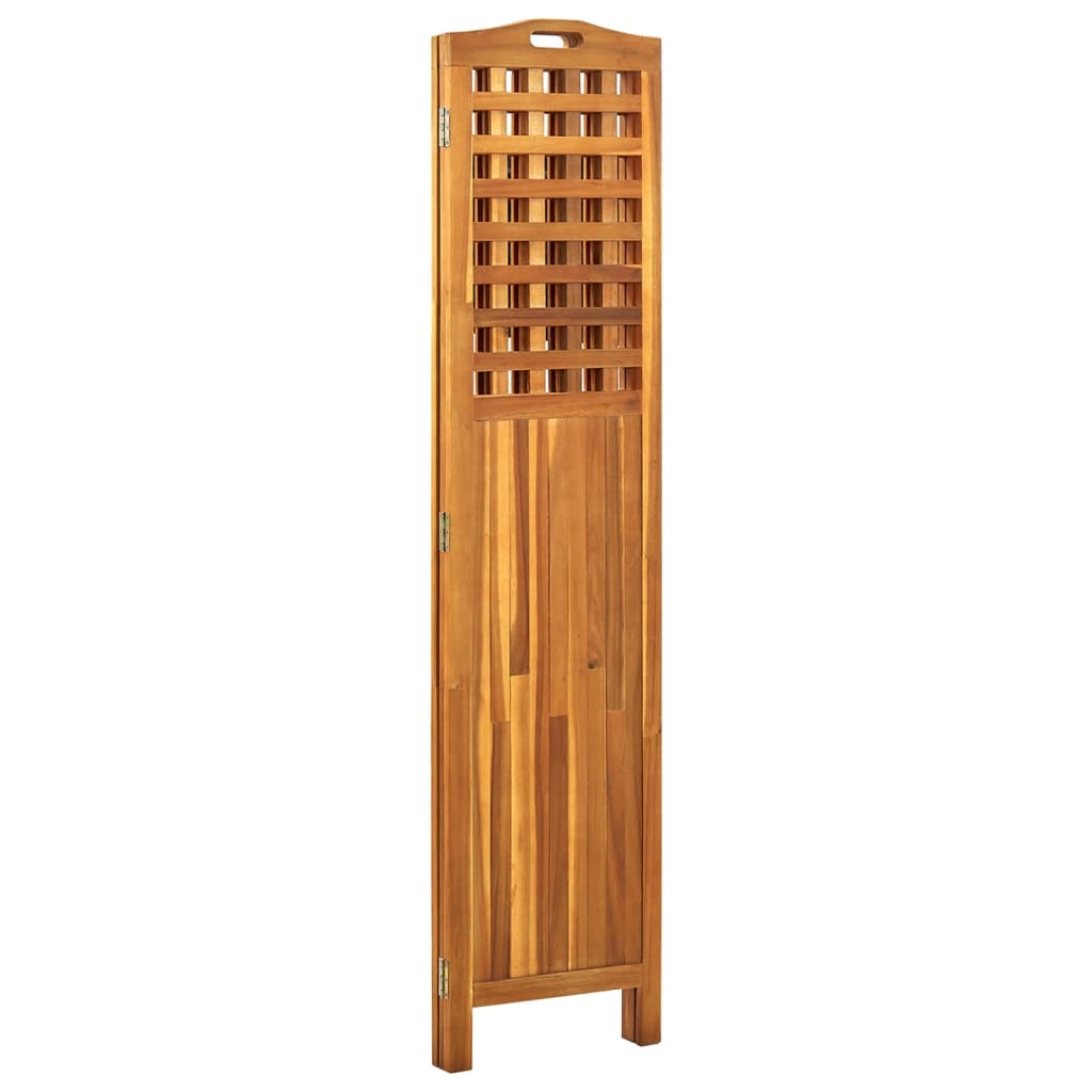 vidaXL 3-teiliger Raumteiler 121x2x170 cm Akazie Massivholz