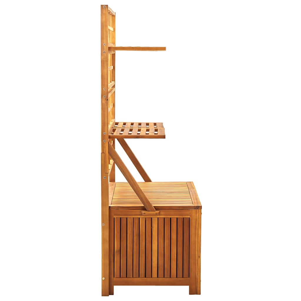 vidaXL Aufbewahrungstruhe mit Rankgitter 99x55x160cm Massivholz Akazie
