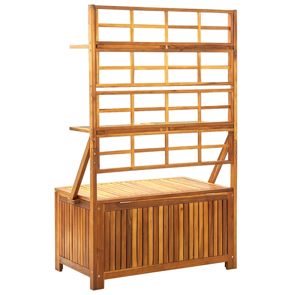 vidaXL Aufbewahrungstruhe mit Rankgitter 99x55x160cm Massivholz Akazie