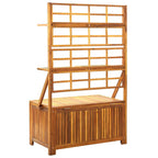 vidaXL Aufbewahrungstruhe mit Rankgitter 99x55x160cm Massivholz Akazie