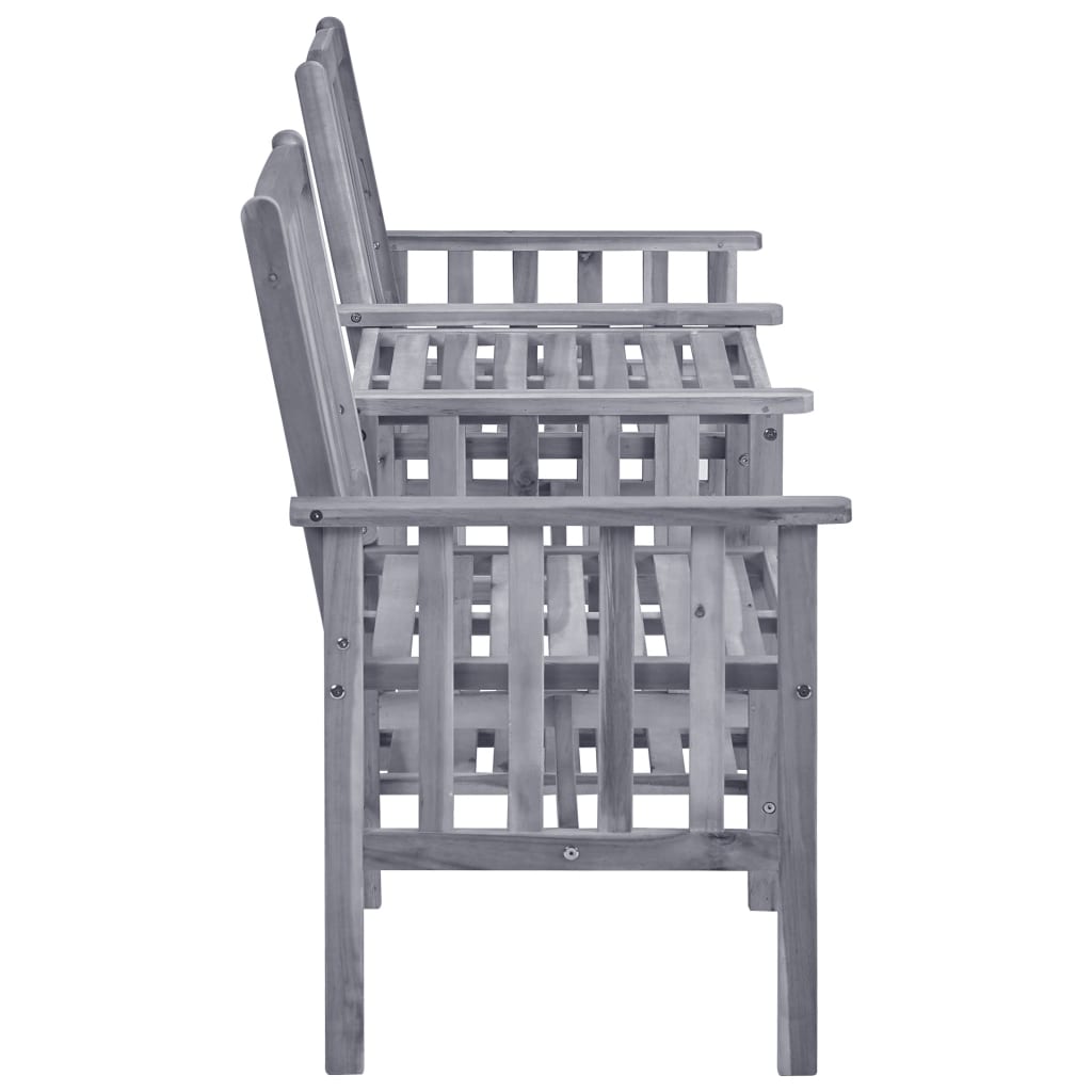 vidaXL Gartenstühle mit Teetisch 159x61x92 cm Massivholz Akazie