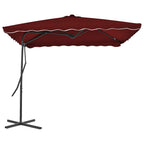 vidaXL Sonnenschirm mit Stahl-Mast 250x250x230 cm Bordeauxrot