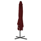 vidaXL Sonnenschirm mit Stahl-Mast 250x250x230 cm Bordeauxrot