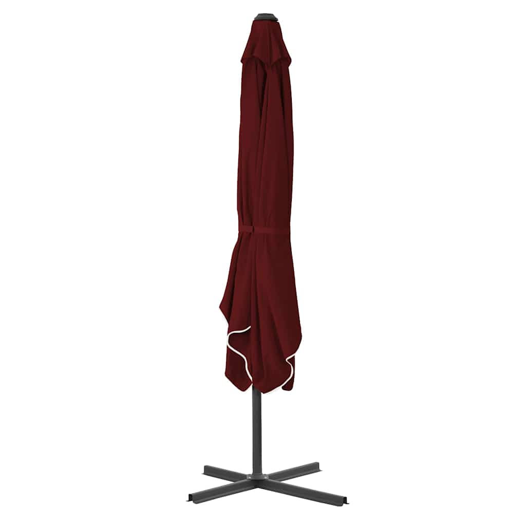 vidaXL Sonnenschirm mit Stahl-Mast 250x250x230 cm Bordeauxrot