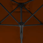 vidaXL Sonnenschirm mit Stahl-Mast 250x250x230 cm Terrakotta