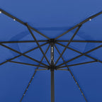 vidaXL Sonnenschirm mit LED-Beleuchtung 400 cm Azurblau