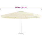 vidaXL Ersatzbezug für Sonnenschirm Sandfarben 515 cm