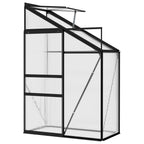 vidaXL Gewächshaus Anthrazit Aluminium 1,38 m³