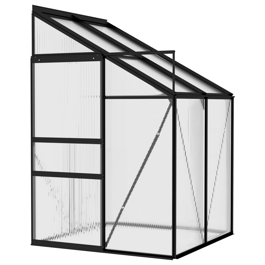 vidaXL Gewächshaus Anthrazit Aluminium 2,59 m³
