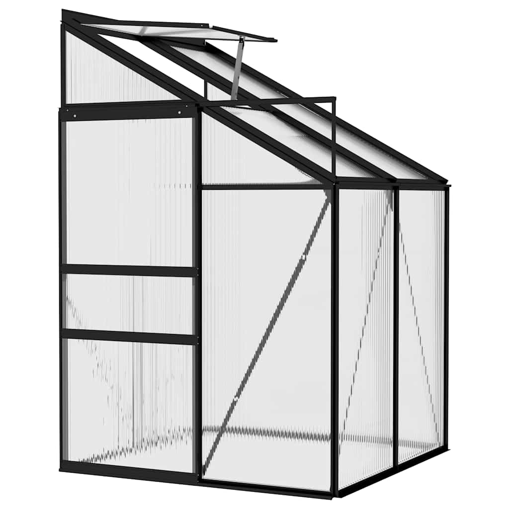 vidaXL Gewächshaus Anthrazit Aluminium 2,59 m³