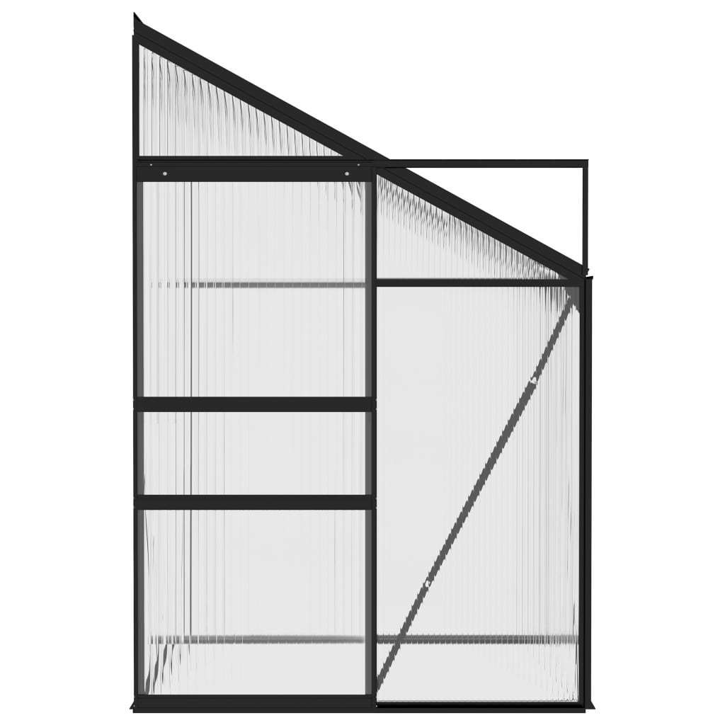 vidaXL Gewächshaus Anthrazit Aluminium 2,59 m³