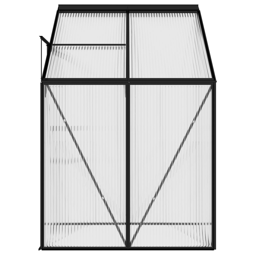 vidaXL Gewächshaus Anthrazit Aluminium 2,59 m³