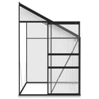 vidaXL Anlehngewächshaus Anthrazit Aluminium 3,97 m³