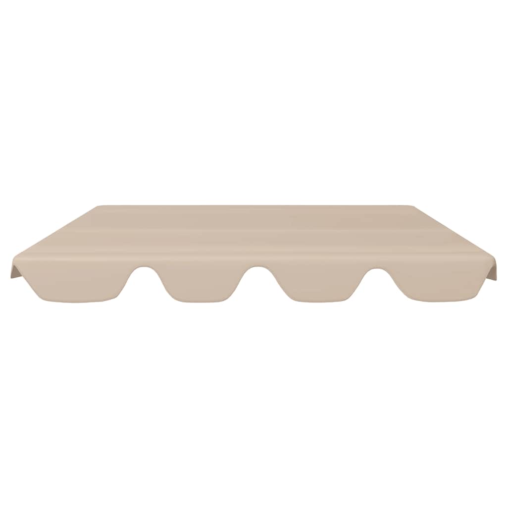 vidaXL Ersatzdach für Hollywoodschaukel Beige 188/168x145/110 cm