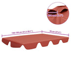 vidaXL Ersatzdach für Hollywoodschaukel Terracotta 150/130x105/70 cm