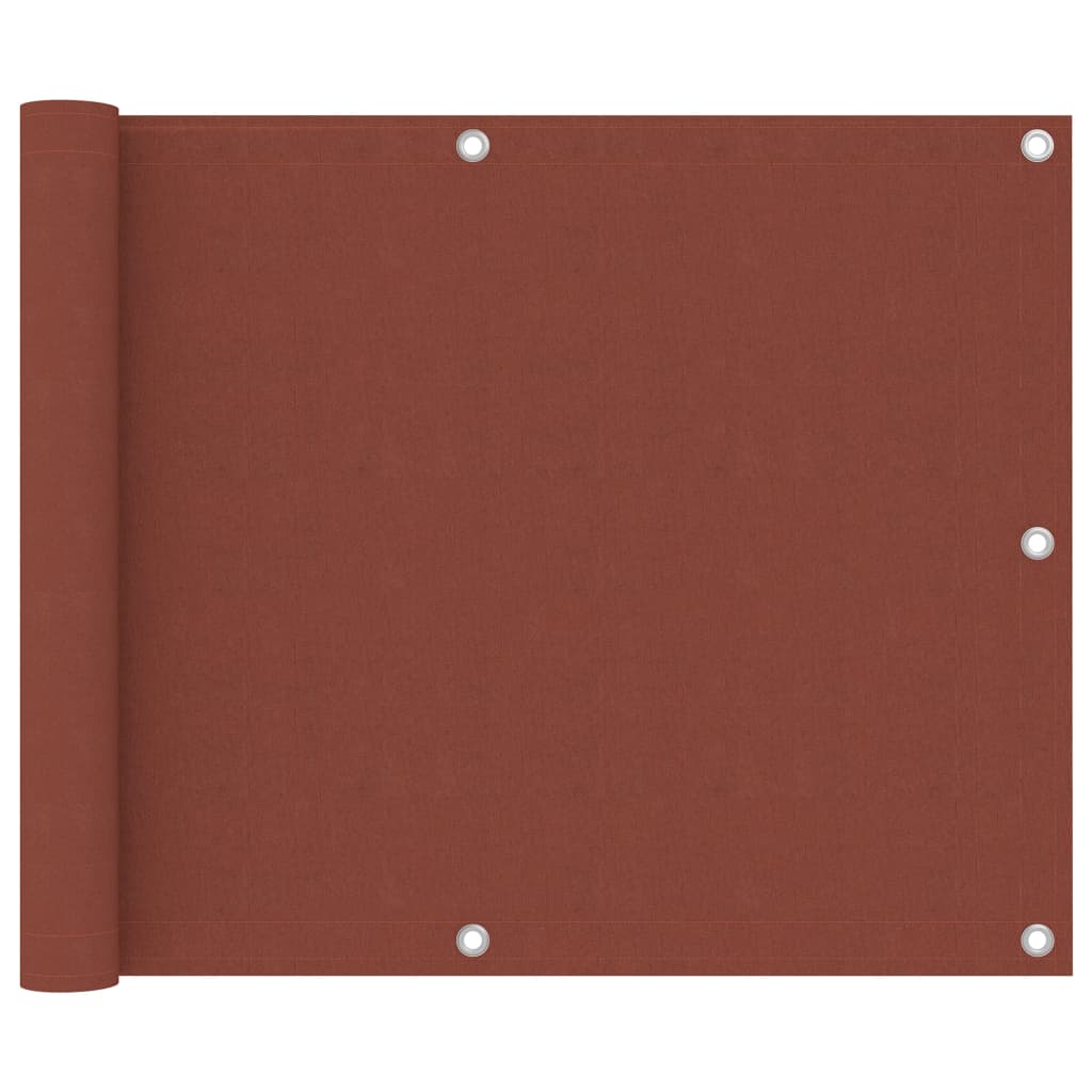 vidaXL Balkon-Sichtschutz Terracotta-Rot 75x500 cm Oxford-Gewebe