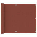 vidaXL Balkon-Sichtschutz Terracotta-Rot 75x500 cm Oxford-Gewebe