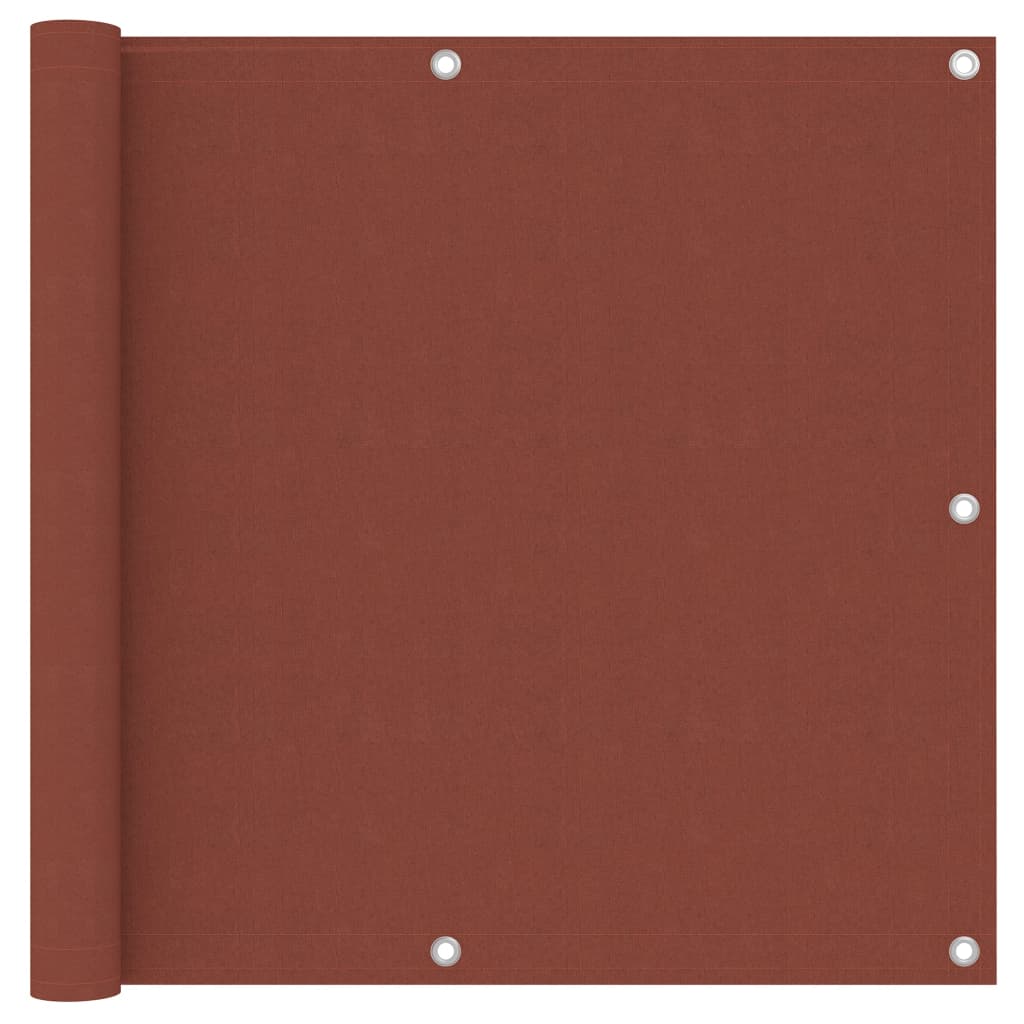 vidaXL Balkon-Sichtschutz Terracotta-Rot 75x500 cm Oxford-Gewebe