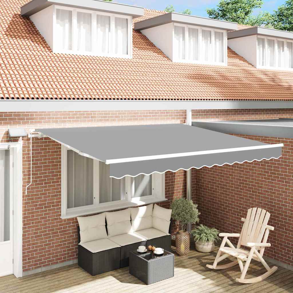 vidaXL Markisenrahmen mit LED-Lichtleisten Weiß 300 x 250 cm Aluminium
