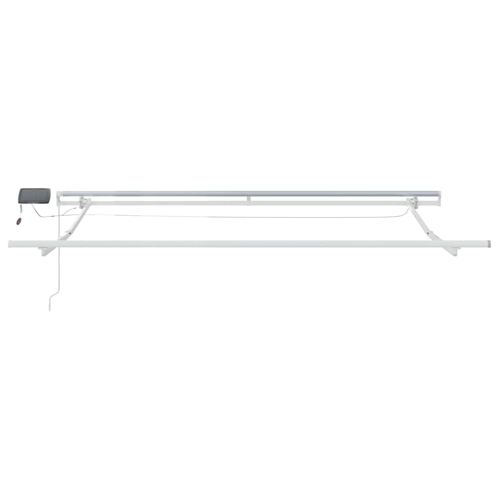 vidaXL Markisenrahmen mit LED-Lichtleisten Weiß 300 x 250 cm Aluminium