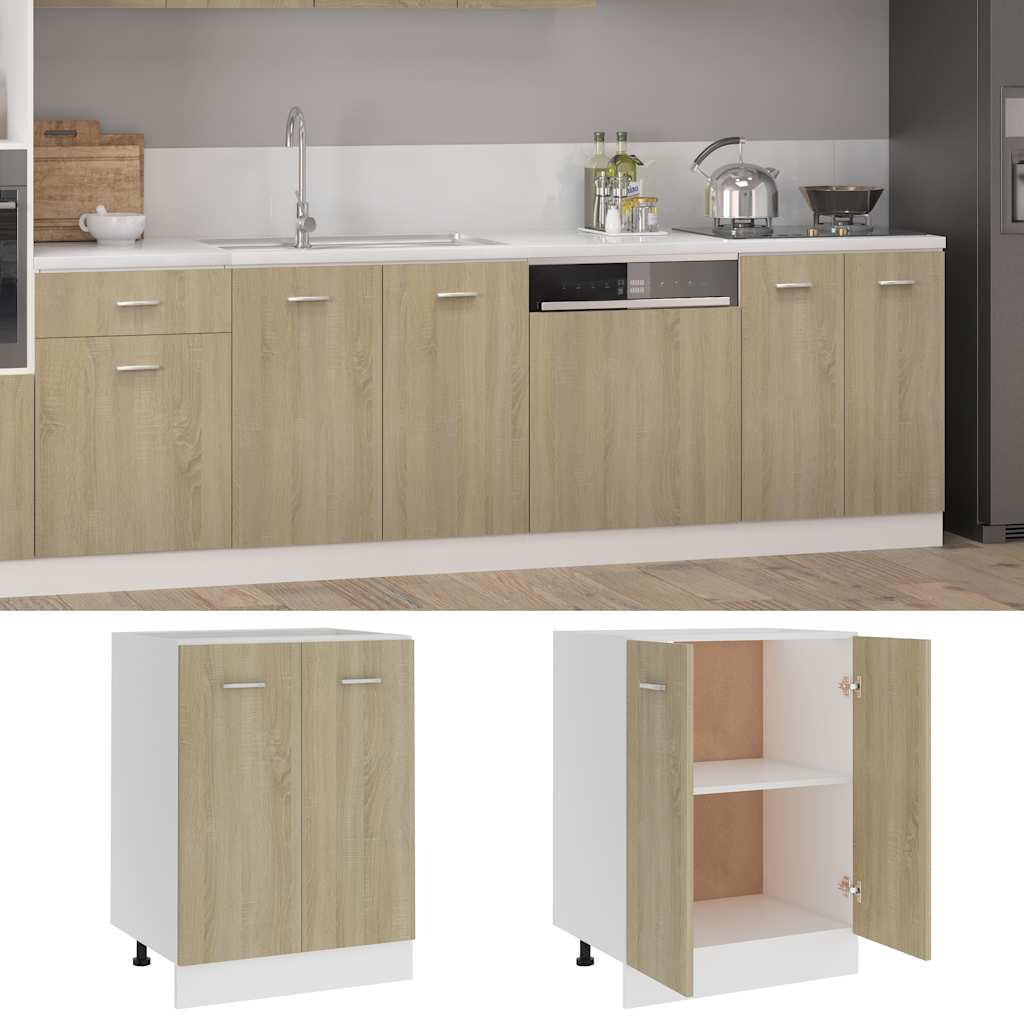 vidaXL Unterschrank Lyon Sonoma-Eiche 60x46x81,5 cm Holzwerkstoff