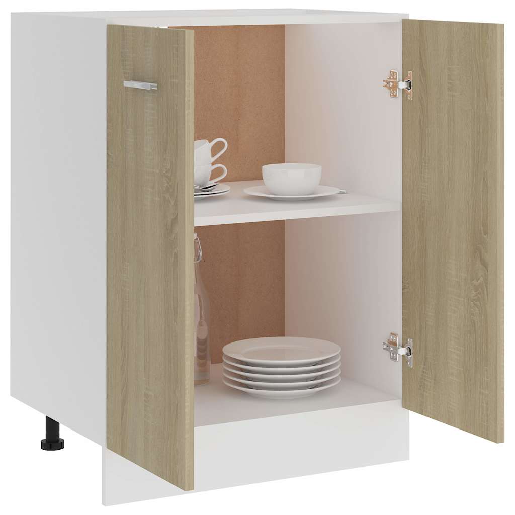 vidaXL Unterschrank Lyon Sonoma-Eiche 60x46x81,5 cm Holzwerkstoff
