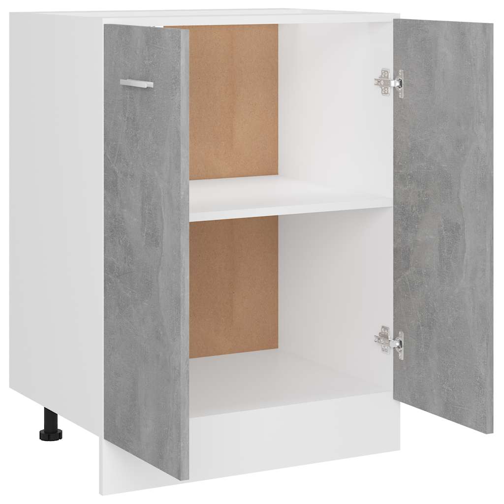 vidaXL Unterschrank Lyon Betongrau 60x46x81,5 cm Holzwerkstoff