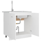 vidaXL Spülenunterschrank Lyon Weiß 80x46x81,5 cm Holzwerkstoff
