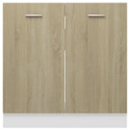 vidaXL Spülenunterschrank Sonoma-Eiche 80x46x81,5 cm Holzwerkstoff