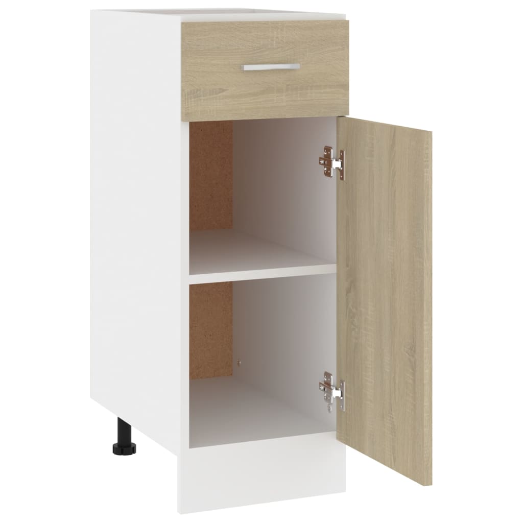vidaXL Schubunterschrank Lyon Sonoma-Eiche 30x46x81,5 cm Holzwerkstoff