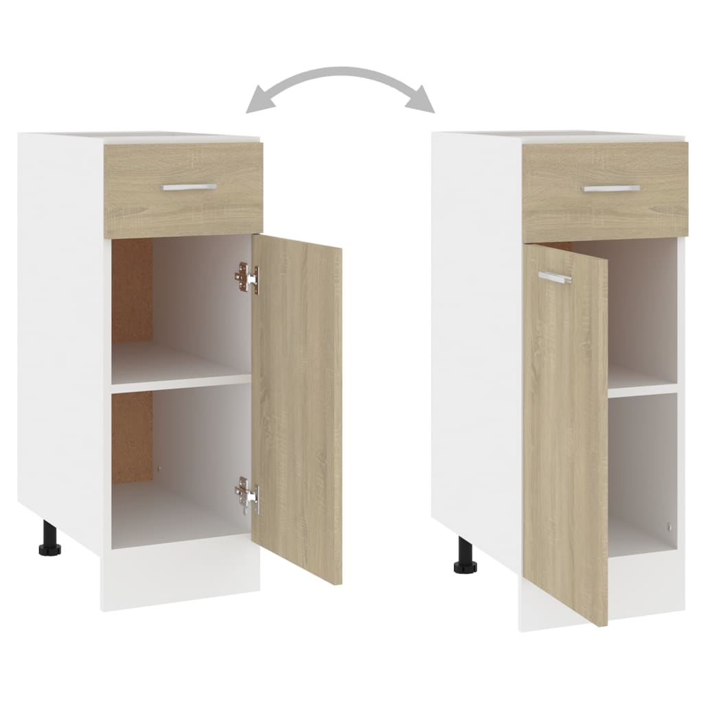 vidaXL Schubunterschrank Lyon Sonoma-Eiche 30x46x81,5 cm Holzwerkstoff