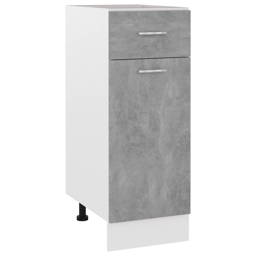 vidaXL Schubunterschrank Lyon Betongrau 30x46x81,5 cm Holzwerkstoff