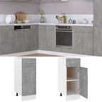 vidaXL Schubunterschrank Lyon Betongrau 30x46x81,5 cm Holzwerkstoff