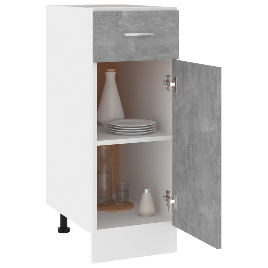 vidaXL Schubunterschrank Lyon Betongrau 30x46x81,5 cm Holzwerkstoff
