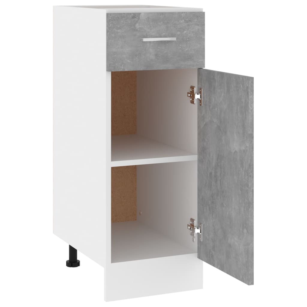 vidaXL Schubunterschrank Lyon Betongrau 30x46x81,5 cm Holzwerkstoff
