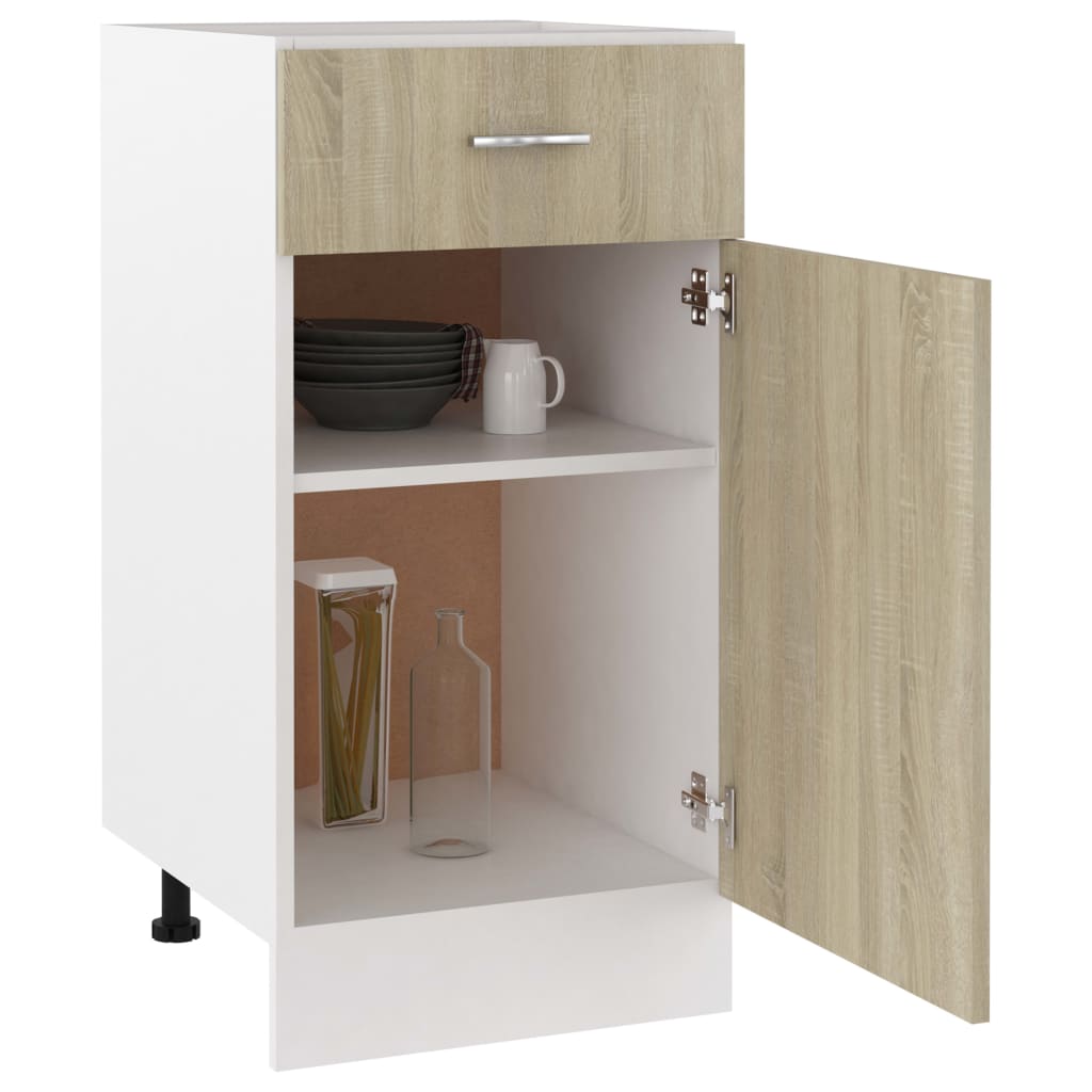 vidaXL Schubunterschrank Sonoma-Eiche 40x46x81,5 cm Holzwerkstoff